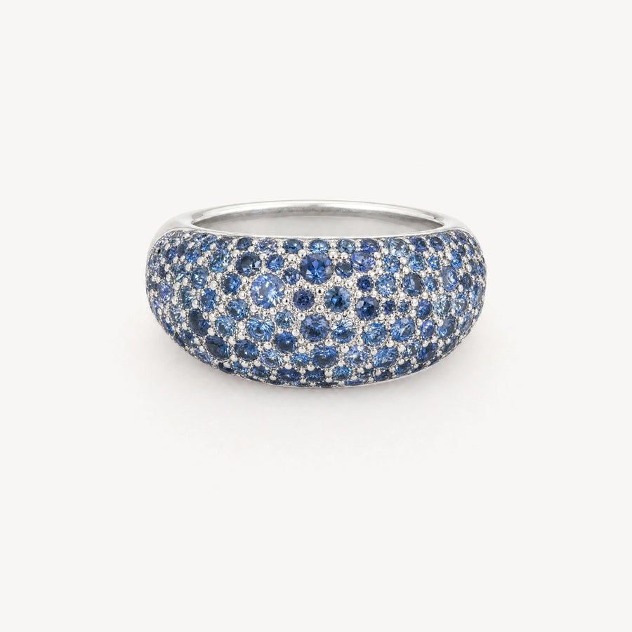 Miiori Bubble Ring, blue sapphire, front