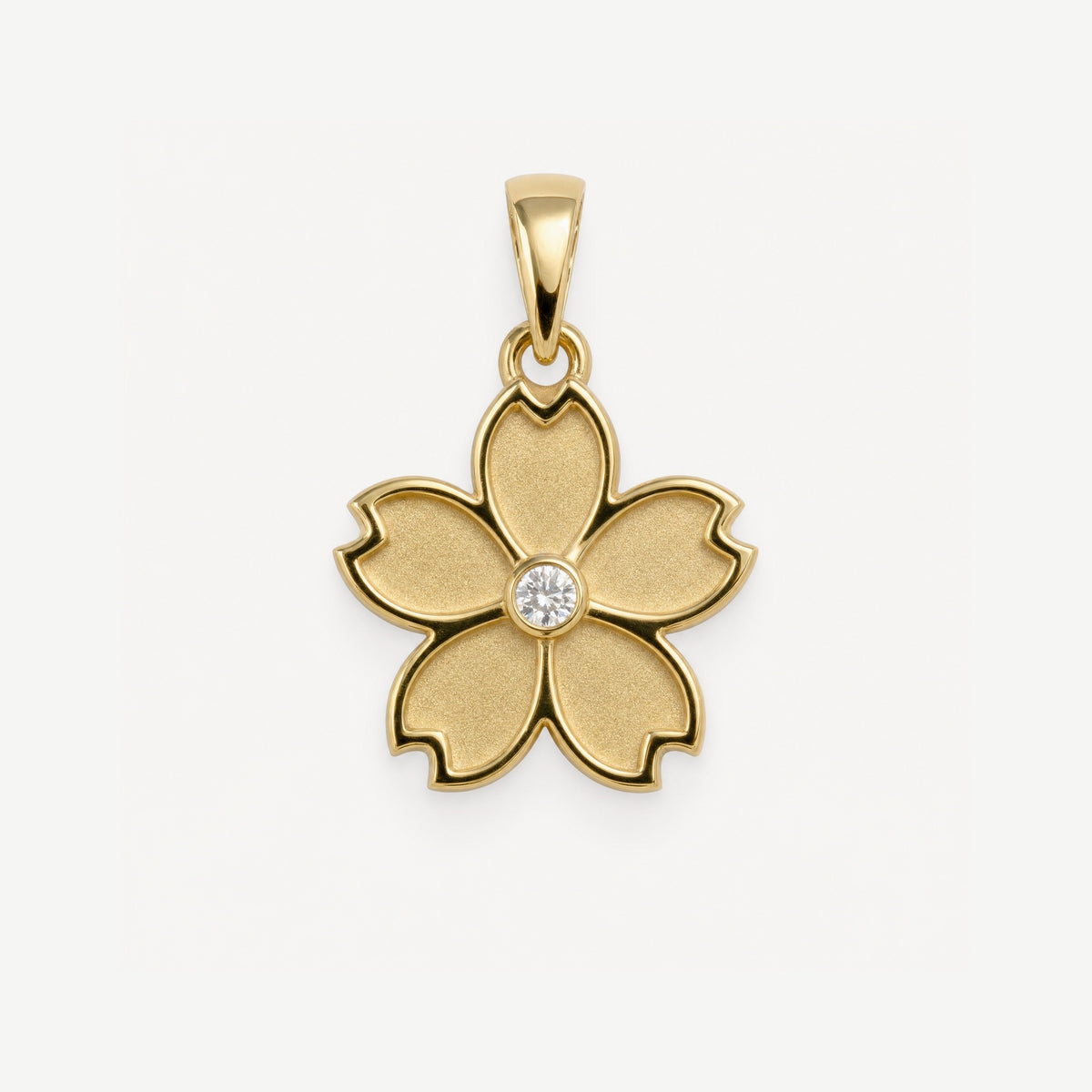 Cherry Blossom Pendant – Small, 14k yellow gold