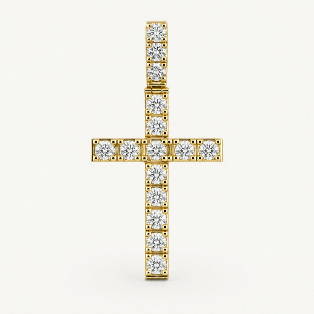 Diamond Cross Pendant in 14k yellow gold