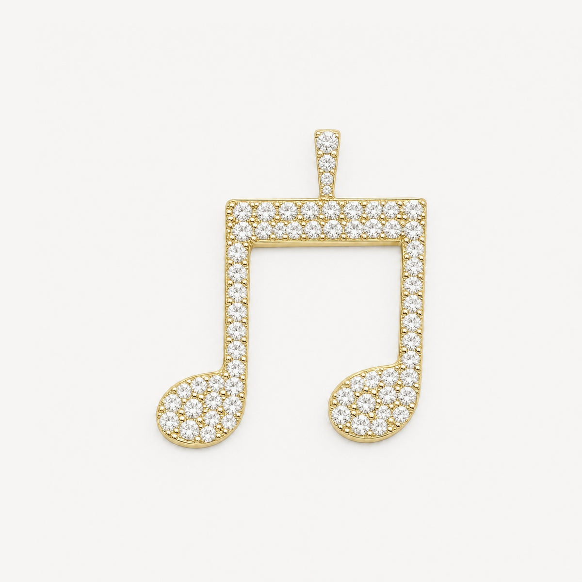 Music Note Pendant in 14k yellow gold