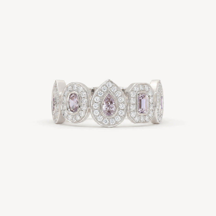 Pink Diamond Infinity Ring, front
