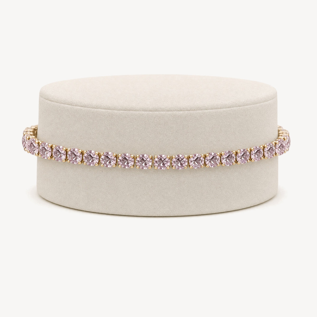 Lotus Garnet Tennis Bracelet