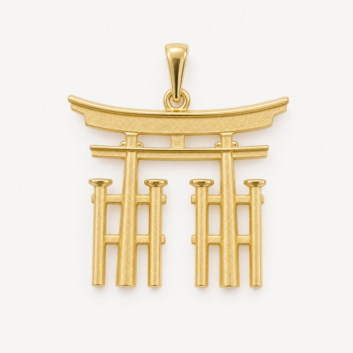 Torii Gate Pendant in 14k yellow gold